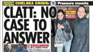 Contraportada del Daily Star que captó la llegada a Inglaterra de la mujer y la hija de Mourinho.