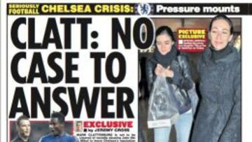 Contraportada del Daily Star que capt&oacute; la llegada a Inglaterra de la mujer y la hija de Mourinho.