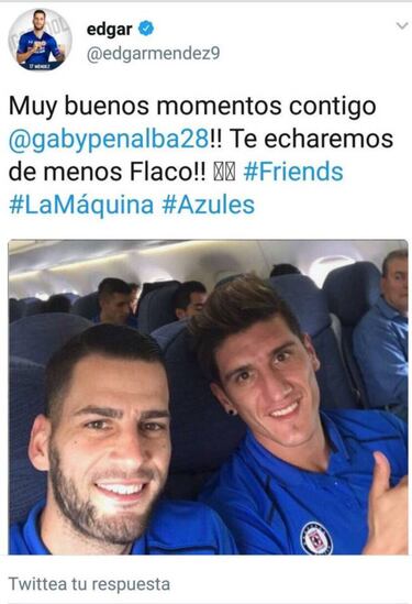 Gabriel Peñalba se va de Cruz Azul, así lo adelantó Édgar Méndez