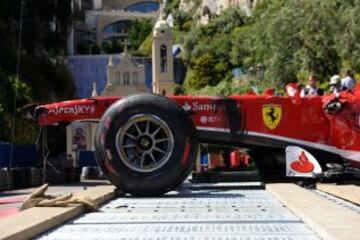 Estado del coche de Felipe Massa tras el accidente.