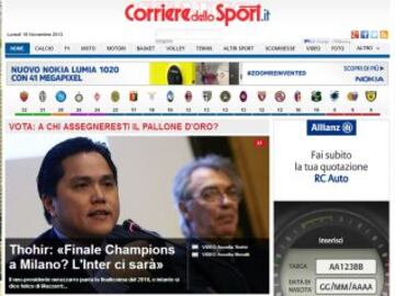 Portadas de la prensa extranjera