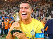 Cristiano celebra su victoria contra Arabia