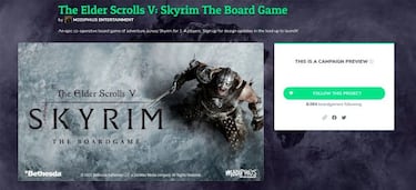 El juego de mesa de Skyrim es una realidad y sus creadores buscan financiación
