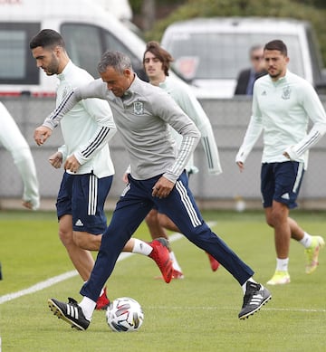 El entrenamiento de España previo a la final contra Francia