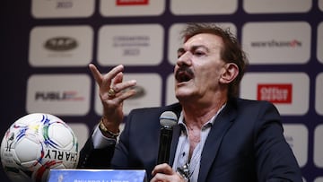 Ricardo Antonio La Volpe during the press conference prior to the 2023 Hall of Fame Investiture Ceremony, in the Hall of Fame, on October 10, 2023.
<br><br>
Ricardo Antonio La Volpe durante la conferencia de prensa previo a la Ceremonia de Investidura Salon de la Fama 2023, en en Salon de la Fama, el 10 d eOctubre de 2023.