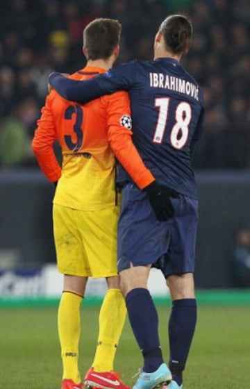 Zlatan Ibrahimovic y Gerard Piqué.