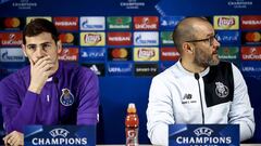 Casillas y Nuno, en la conferencia de prensa previa al encuentro ante el Leicester.