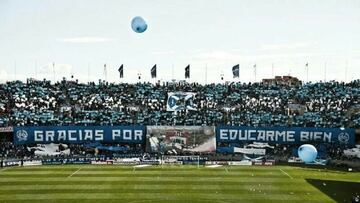 La afición del Tenerife llenando el Heliodoro.