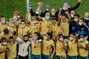 Campeones de la Liga Premier de Rusia, actualmente y por motivos de patrocinio Campeonato Ruso de Fútbol Rosgosstrakh, la máxima categoría de Rusia.