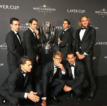 Fotograf赤a de subida en el Instagram de Roberto Bautista en la que se puede ver al tenista espa?ol 'poniendo morros' en una de las fotograf赤as de la presentaci車n del torneo.