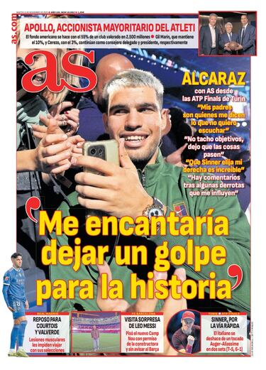 Las portadas de AS de noviembre