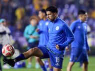 during the semi-finals second leg match between Tigres UANL and Cruz Azul, as part of the Liga BBVA MX, Torneo Apertura 2025 at Universitario Stadium, on December 06, 2025 in Monterrey, Nuevo Leon, Mexico.