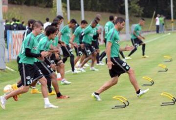Atlético Nacional se entrena en Guarne antes del partido contra Estudiantes por la Copa Libertadores.