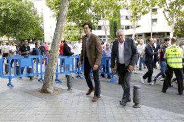 Lorenzo Sanz con su hijo Lorenzo. 