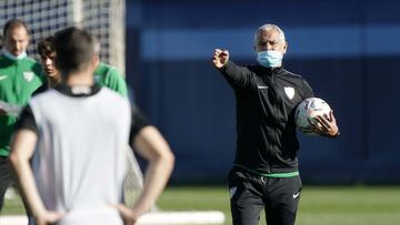 Sergio Pellicer durante el entrenamiento del pasado martes,