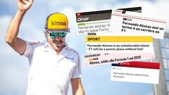 La prensa habla de la retirada de Alonso de la F1.