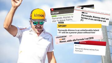 La prensa habla de la retirada de Alonso de la F1.