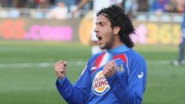 <b>PROMESA. </b>Parejo celebra un gol con la camiseta del Getafe, donde lleva ya dos temporadas.