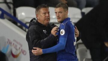 Shakespeare y Vardy, durante un partido del Leicester.