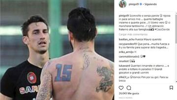 La emotiva despedida de Pinilla a su amigo Davide Astori