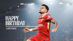 Liverpool no se olvida de Luis Díaz y lo felicita en su cumpleaños