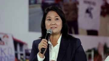 Peru&#039;s presidential candidate Keiko Fujimori speaks at a press conference in Lima, Peru, June 9, 2021. REUTERS/Angela Ponce