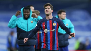 Sergi Roberto, en el Bernabéu.