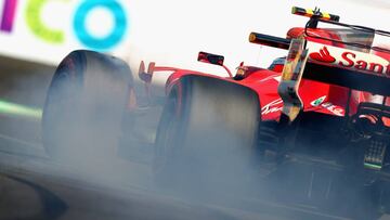 Kimi Raikkonen con el Ferrari en M&eacute;xico.
