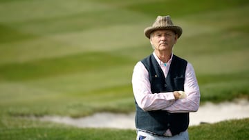 PEBBLE BEACH, CALIFORNIA - FEBRUARY 05: Actor Bill Murray waits on the eighth green during the third round of the AT&T Pebble Beach Pro-Am at Pebble Beach Golf Links on February 05, 2022 in Pebble Beach, California. Cliff Hawkins/Getty Images/AFP
== FOR NEWSPAPERS, INTERNET, TELCOS & TELEVISION USE ONLY ==