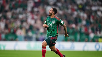     Luis Chavez celebrates his goal 0-2 of Mexico  during the game Saudi Arabia vs Mexican National Team (Mexico), Corresponding to Group C of the FIFA World Cup Qatar 2022, at Lusail Stadium, Lusail, Doha, on November 30, 2022.

<br><br>

Luis Chavez  celebra su gol 0-2 de Mexico durante el partido Arabia Saudi vs Seleccion Nacional Mexicana (Mexico), correspondiente al Grupo C de la Copa Mundial de la FIFA Qatar 2022, en el Estadio Lusail, Lusail, Doha, el 30 de noviembre de 2022.