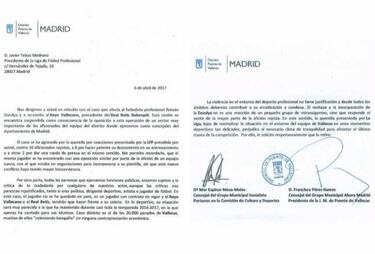 Ahora Madrid y PSOE piden a Tebas que retire la querella a varios aficionados del Rayo