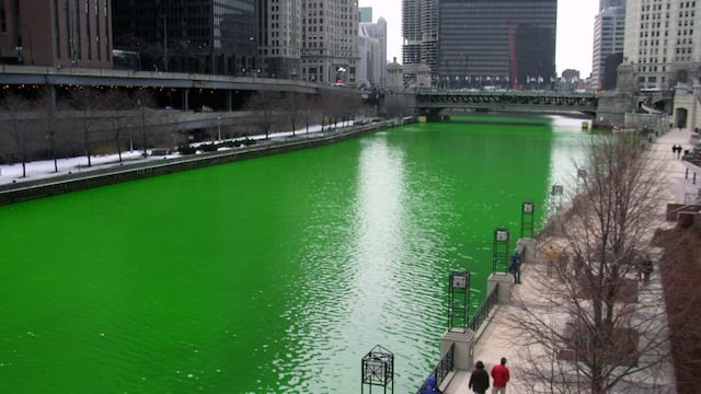 The Chicago River has been dyed bright green to commemorate St Patrick’s Day since 1961. But is it safe?