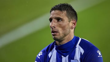 Jonathan Calleri durante el partido ante el Villarreal.