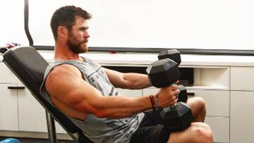 Chris Hemsworth is known for his high levels of physical workout activity.