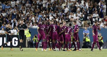 El City celebrando el tercer gol del partido.