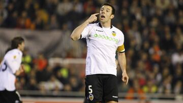 Carlos Marchena, con el Valencia.