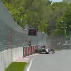 Hamilton falló: accidente y riesgos para la caja de cambios