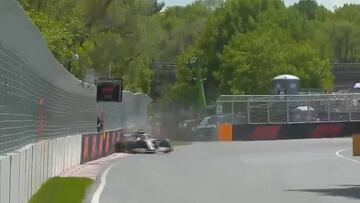 Hamilton falló: accidente y riesgos para la caja de cambios