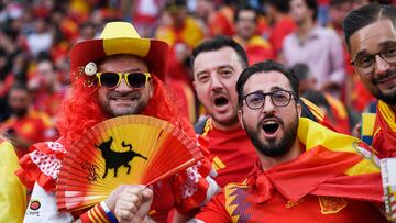 Soccer Football - Euro 2024 - Round of 16 - Spain v Georgia - Cologne Stadium, Cologne, Germany - June 30, 2024 Spain fans inside the stadium before the match REUTERS/Fabian Bimmer