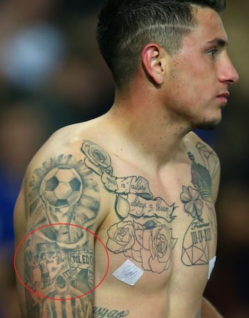 Tatuajes de los jugadores del Atlético y del Real Madrid