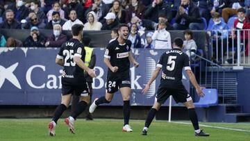 Guruceta celebra el 0-1.