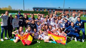 Espa&ntilde;a celebra su pase a la Eurocopa.