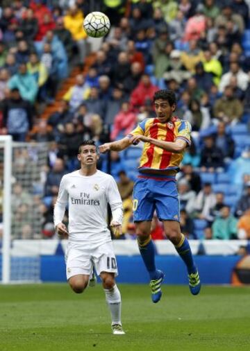 James estuvo los 90 minutos ante el Valencia  