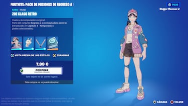 Ya disponible el nuevo Pack de Misiones de Fortnite: así es la nueva skin Zoe Clash Retro