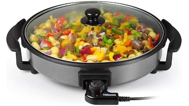 Cocina el mejor arroz (y otros platos) con esta paellera eléctrica antiadherente con tapa