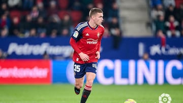 Diego Moreno durante un encuentro de la pasada temporada con Osasuna.