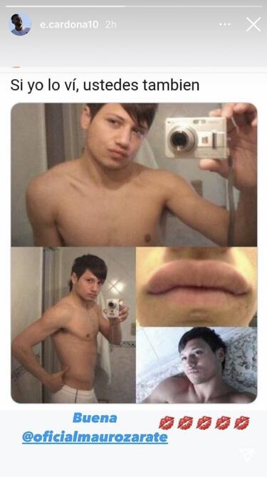 La gastada de Edwin Cardona a Mauro Zárate por sus fotos sensuales retro