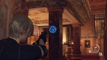 resident evil 4 remake medallones azules gran salon castillo