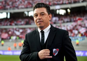 Marcelo Gallardo, head coach of River Plate, looks on prior to a match between River Plate and Talleres on September 24, 2022.