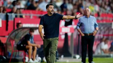 Girona FC manager Miguel Ángel Sanchez Michel during the La Liga match between Girona FC and Getafe CF played at Montilivi Stadium on August 22, 2022 in Girona, Spain. (Photo by Sergio Ruiz / Pressinphoto / Icon Sport)